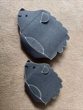 Parent’s Choice Hedgehog Felt Nursery Storage Baskets 2-Piece Set